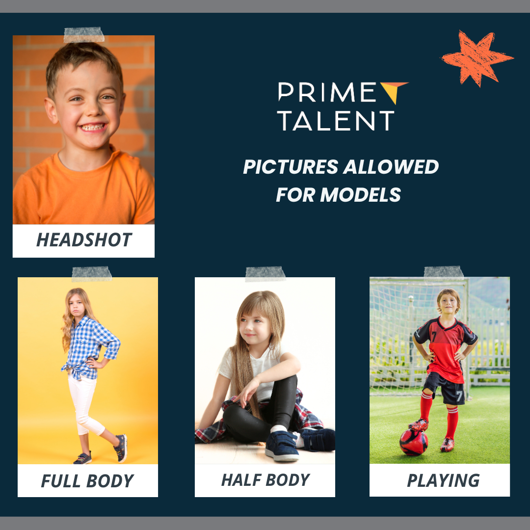 Allowed examples: headshot, full body, half body, and playing photos